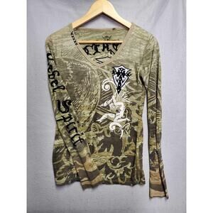 Rebel Spirit Long Sleeve V-neck Women's SIZE L